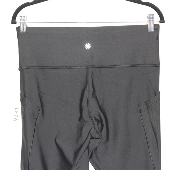 Athleta Interval Stash High Rise Perforated 7/8 Legging Black Size Large NWT - Picture 6 of 12